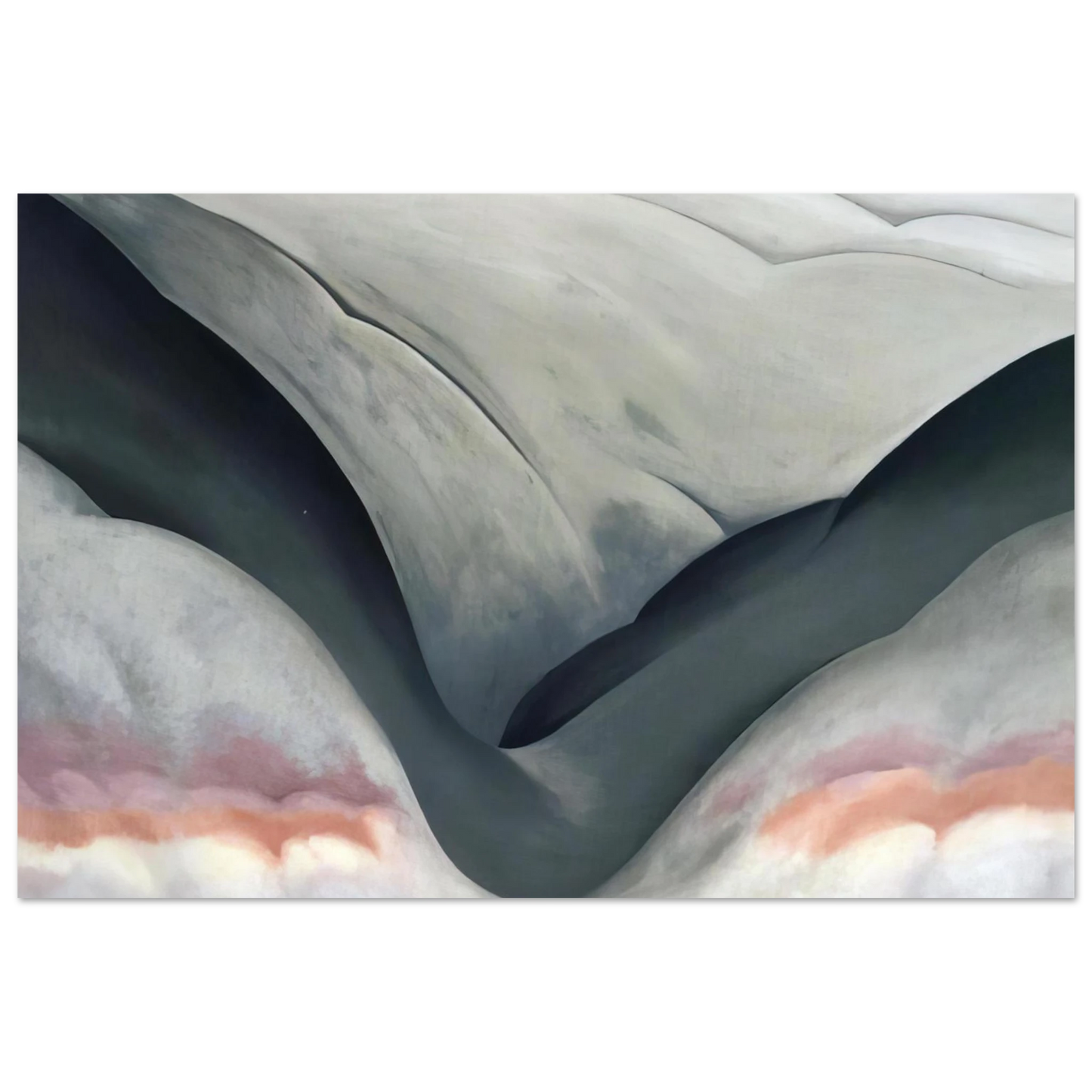 Georgia O'Keeffe - Black Place, Grey and Pink Fine Art Poster