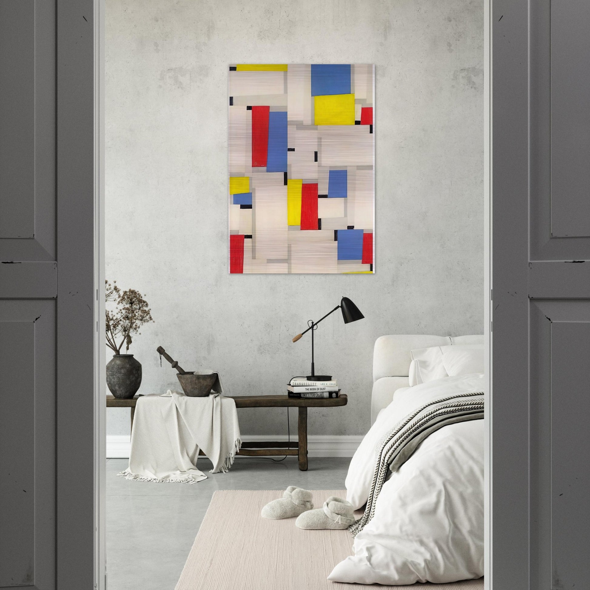 Relational Painting - 1951 - Fritz Glarner Brushed Aluminum Print - 70x100 cm / 28x40 inches | Fritz Glarner Aluminum Print | Fritz Glarner Prints