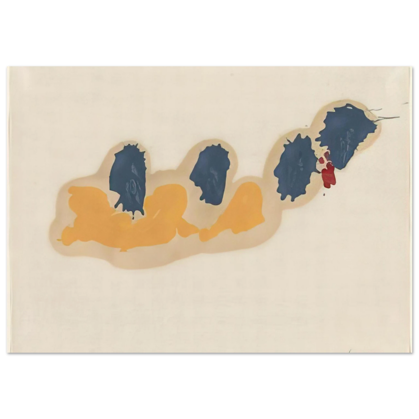 Helen Frankenthaler - April IV - 1960 Wall art - A1 (59.4 x 84.1  cm) - Fine Art Poster-canvas - -