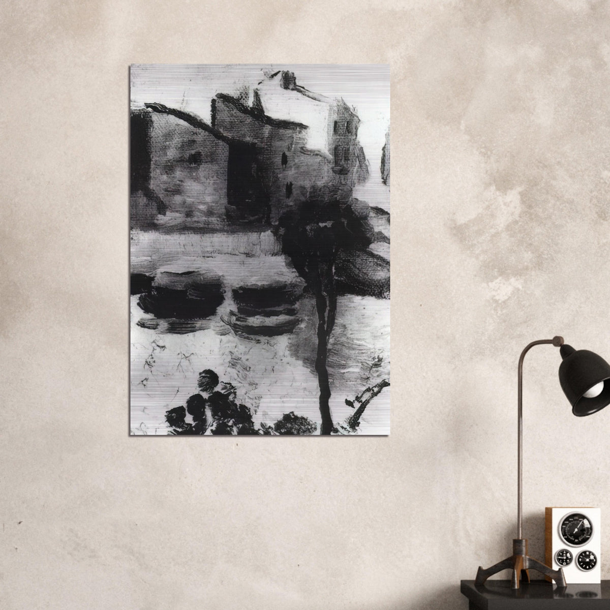 LLANE BEACH CADAQUES - Salvador Dali Brushed Aluminum Print - 70x100 cm / 28x40 inches | Salvador Dali Aluminum Print | Salvador Dali Prints