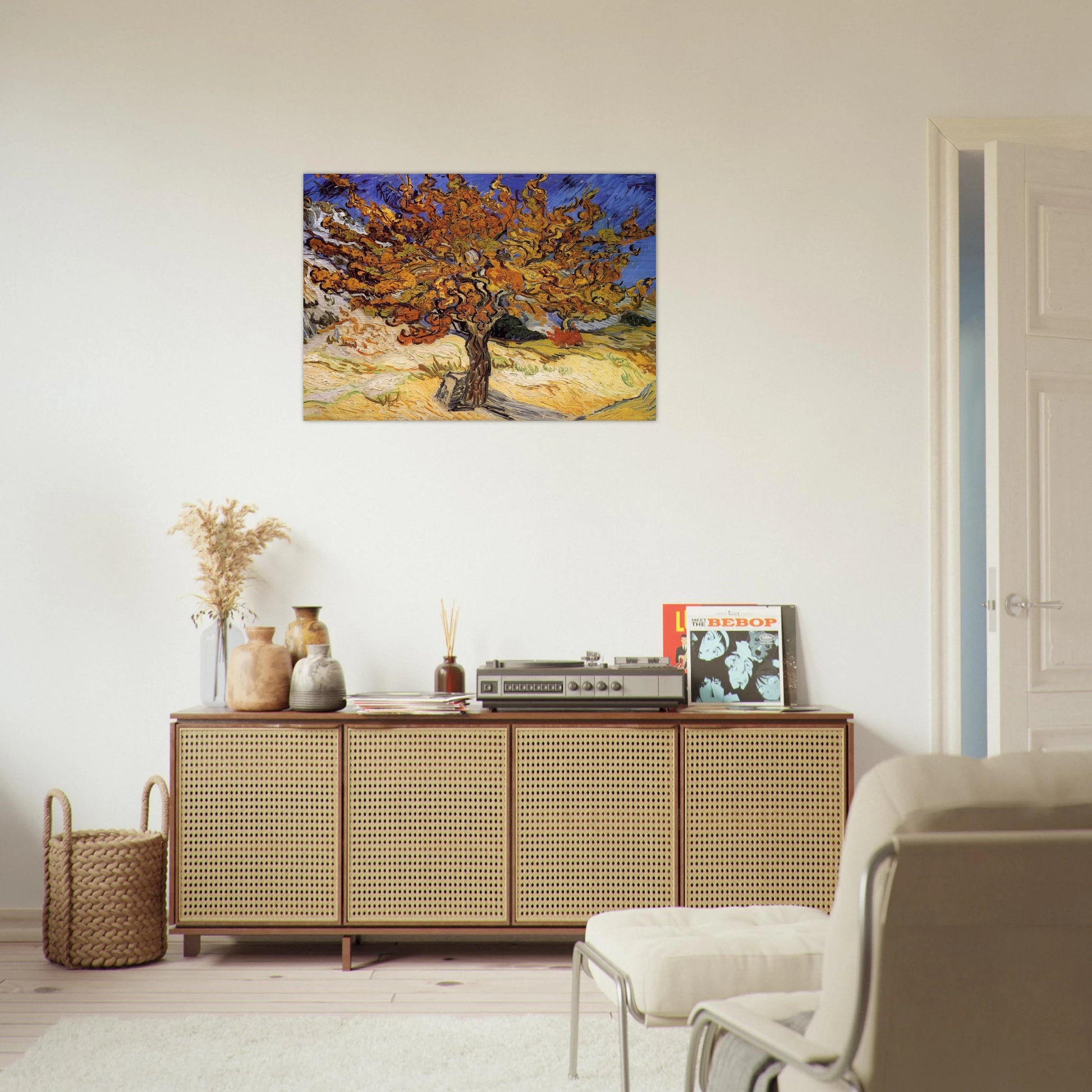 Mulberry Tree - Vincent van Gogh Brushed Aluminum Print - 70x100 cm / 28x40 inches | Vincent van Gogh Aluminum Print | Vincent van Gogh Prints