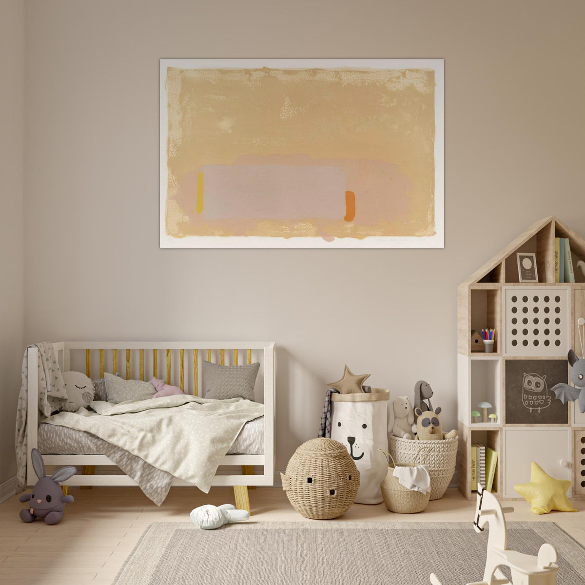 Brown-Beige-Pink - 1971 - John Hoyland Art Prints - 100x150 cm / 40x60″ inches | John Hoyland Poster | John Hoyland Prints