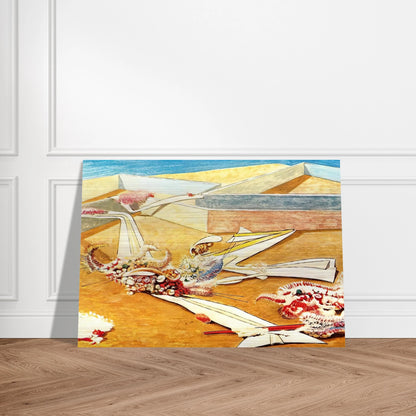 Flying Horse Garden - Max Ernst Brushed Aluminum Print - 70x100 cm / 28x40 inches | Max Ernst Aluminum Print | Max Ernst Prints