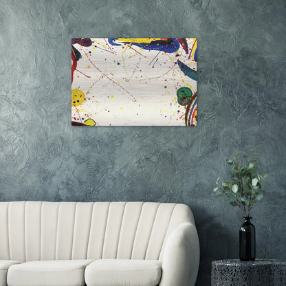 #2 Pri-Rain - Sam Francis Brushed Aluminum Print - 70x100 cm / 28x40 inches | Sam Francis Aluminum Print | Sam Francis Prints