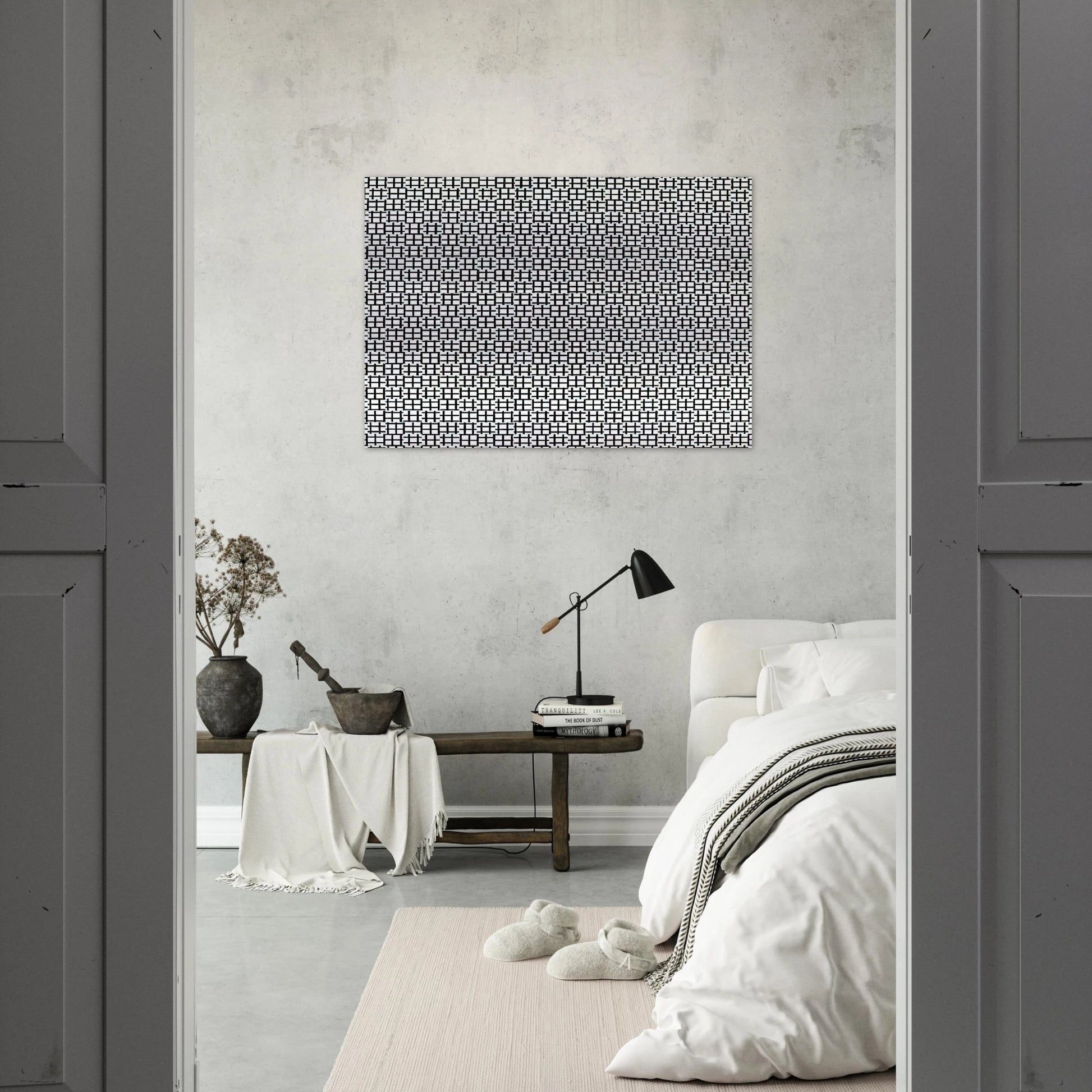 Untitled Verticals and Horizontals - 1970 - Francois Morellet Brushed Aluminum Print - 70x100 cm / 28x40 inches | Francois Morellet Aluminum Print | Francois Morellet Prints