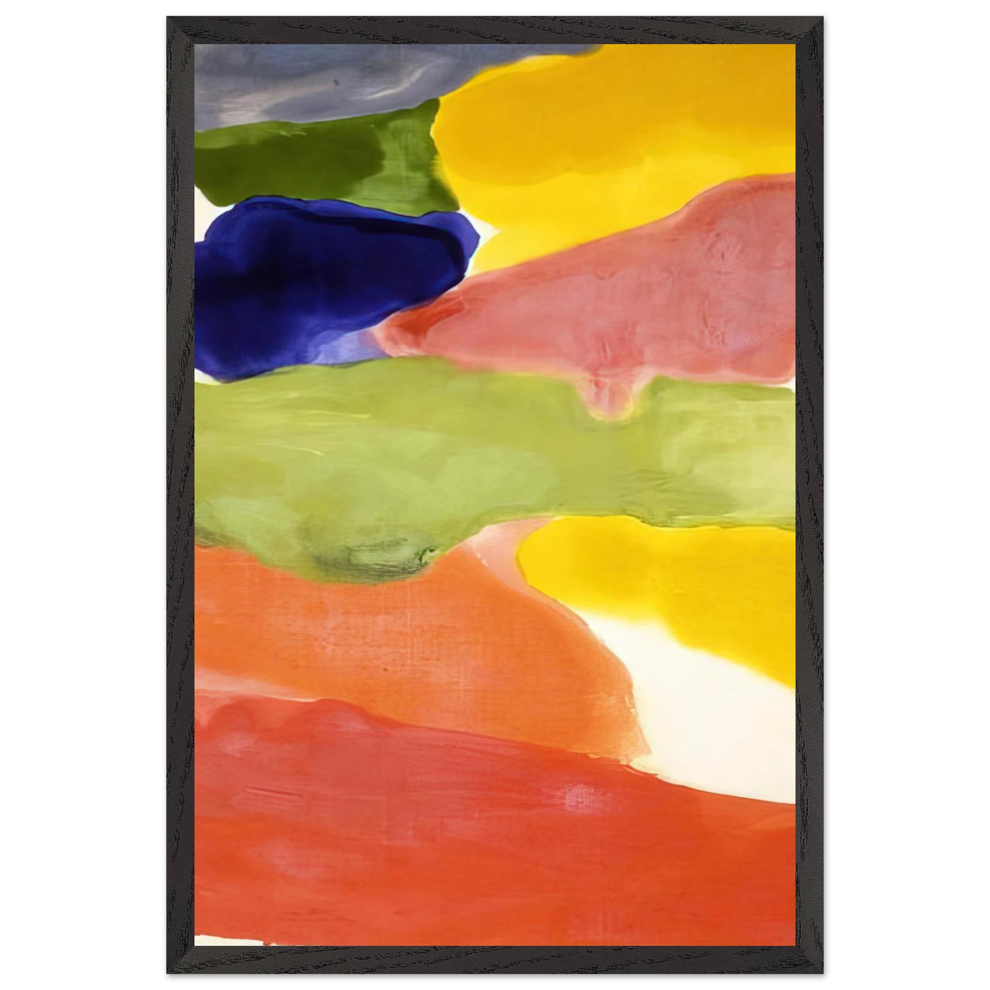 Helen Frankenthaler - Tutti-Fruitti - 1966 Wall art - 27x35 cm / 11x14 inches - Premium Wooden Framed Poster With Fine Art Paper-canvas - White frame