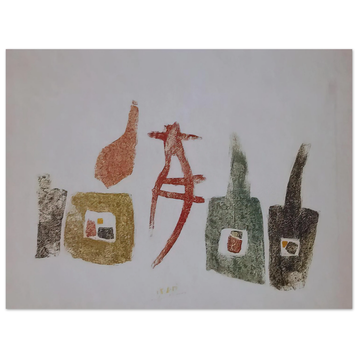 Julius Bissier - 15.6.57  75x100 cm / 30x40inches Fine Art Poster