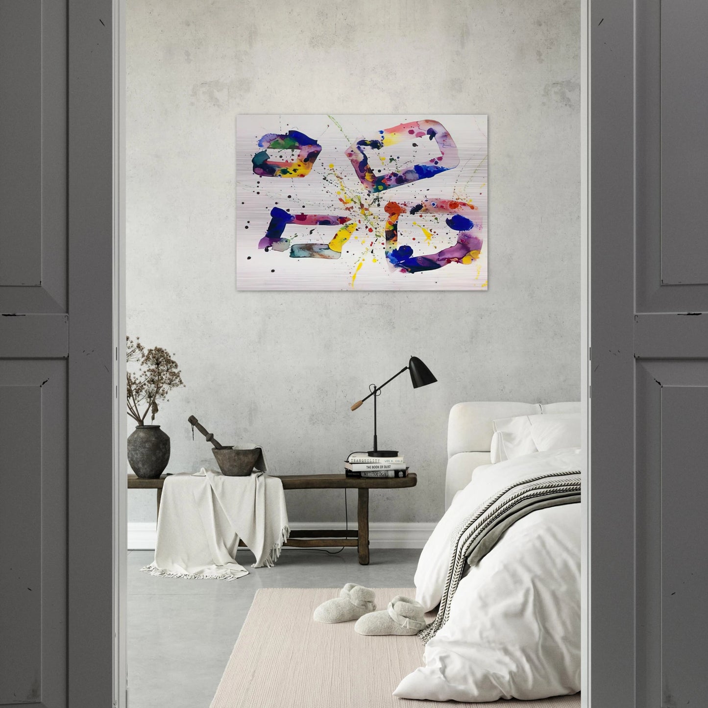 Untitled  SF74-189  - Sam Francis Brushed Aluminum Print - 70x100 cm / 28x40 inches | Sam Francis Aluminum Print | Sam Francis Prints