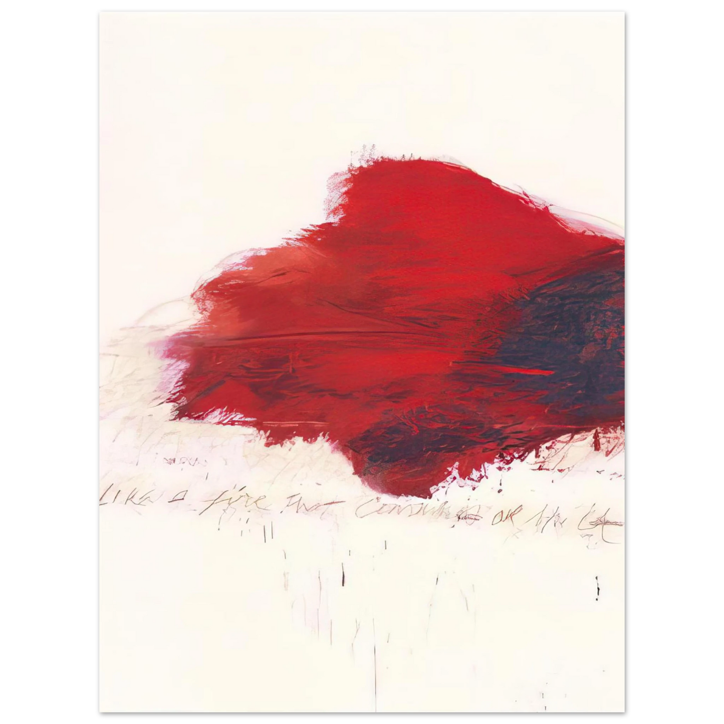 Cy Twombly - Fifty Days at Iliam. The Fire that Consumes All before It  75x100 cm / 30x40inches Fine Art Poster