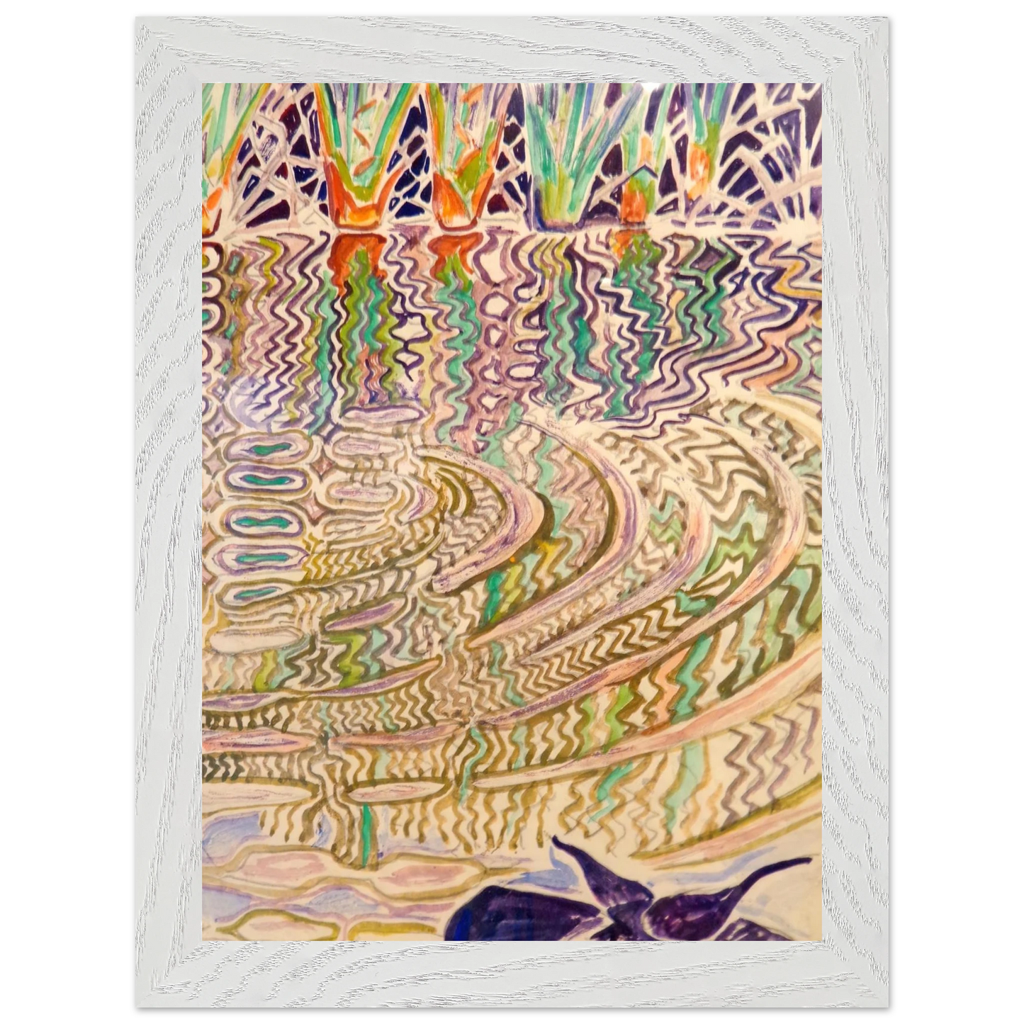 Walter Inglis Anderson - Walter Anderson Wall art - 20x25 cm / 8x10 inches - Premium Wooden Framed Poster With Fine Art Paper-canvas - Black frame