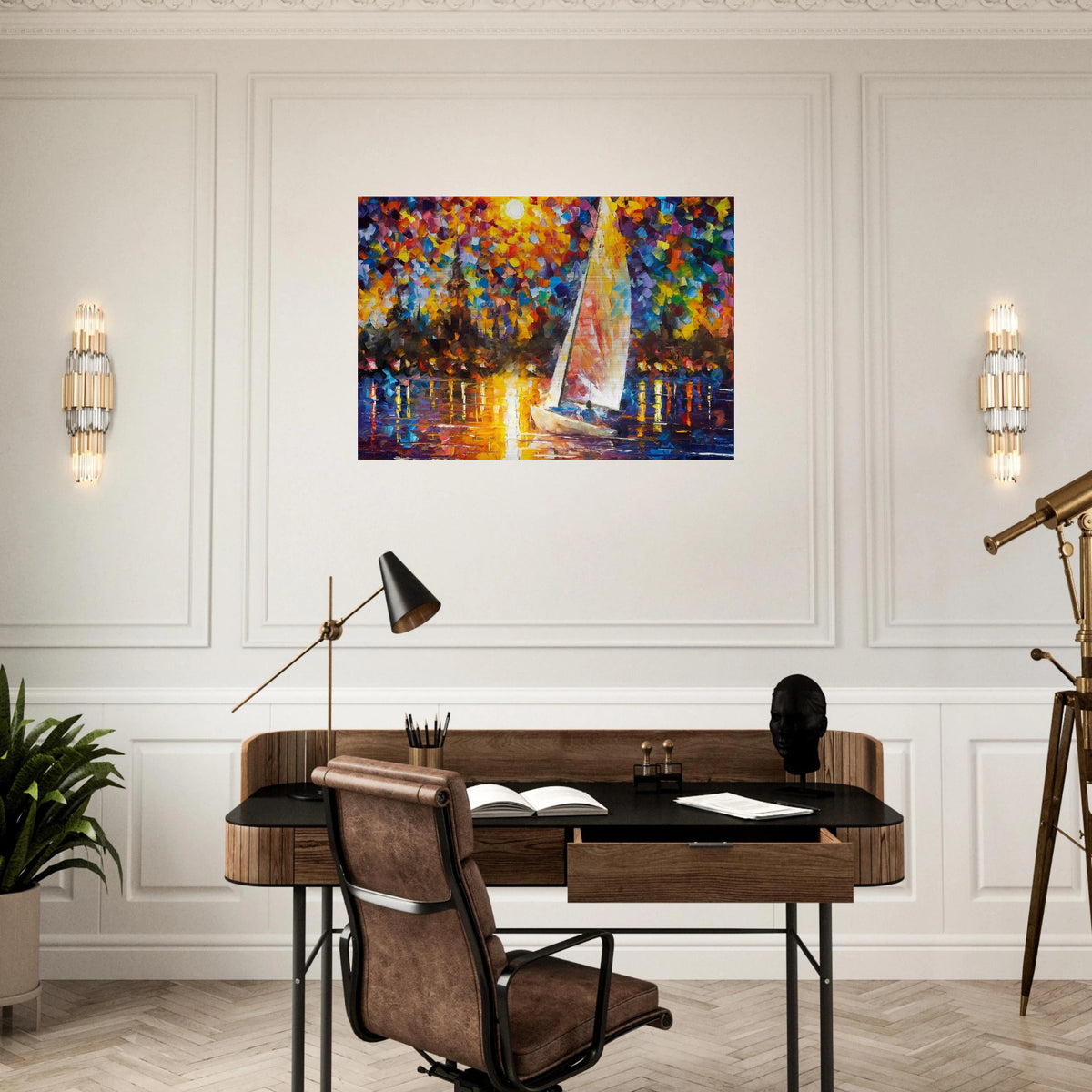 Leonid Afremov - Leonid Afremov Brushed Aluminum Print - 70x100 cm / 28x40 inches | Leonid Afremov Aluminum Print | Leonid Afremov Prints