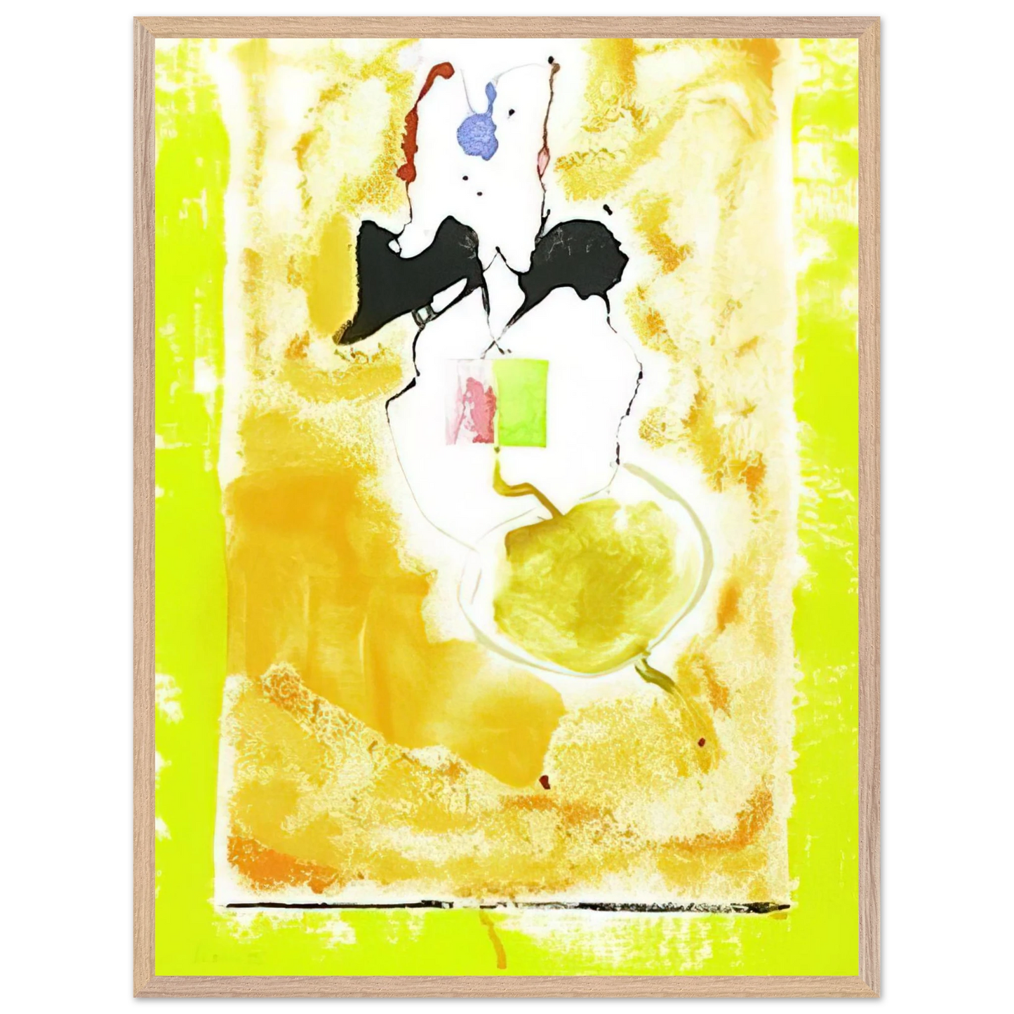Helen Frankenthaler - Solar Imp - 2001 Wall art - 50x70 cm / 20x28 inches - Premium Wooden Framed Poster With Fine Art Paper-canvas - Black frame