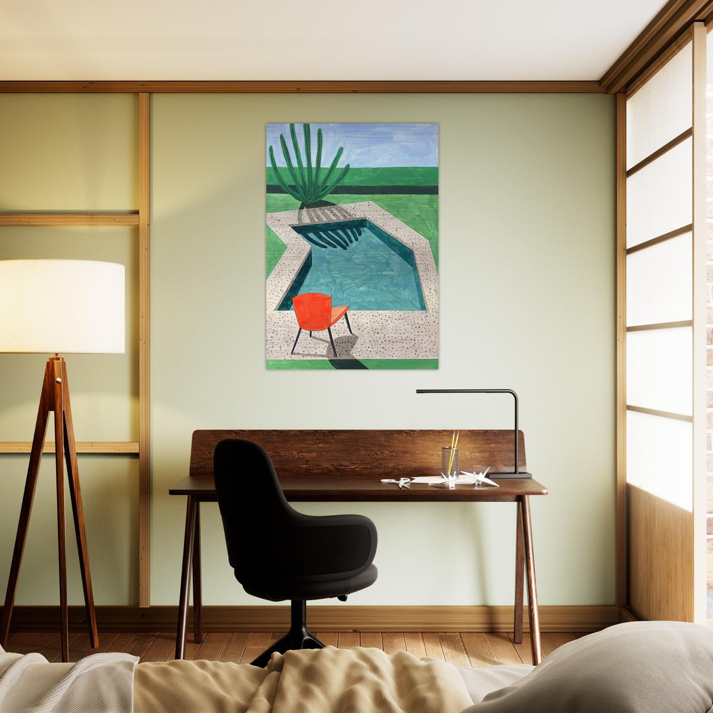 David Hockney - David Hockney Brushed Aluminum Print - 70x100 cm / 28x40 inches | David Hockney Aluminum Print | David Hockney Prints