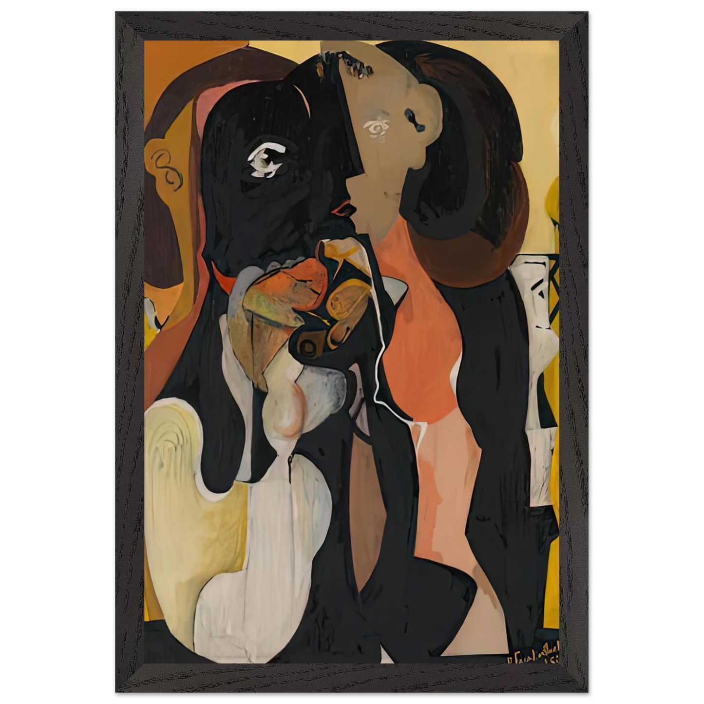 Helen Frankenthaler - Woman, 1950- Wall Art - 30x40 cm / 12x16 inches - Premium Wooden Framed Poster With Fine Art Paper-canvas - Wood frame