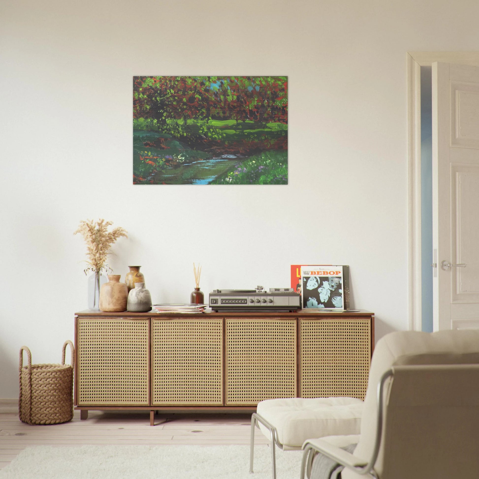 Green Pool - Post-Impressionism - Frank Johnston Brushed Aluminum Print - 70x100 cm / 28x40 inches | Frank Johnston Aluminum Print | Frank Johnston Prints
