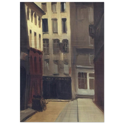 Paris Street - Edward Hopper Brushed Aluminum Print - 70x100 cm / 28x40 inches | Edward Hopper Aluminum Print | Edward Hopper Prints