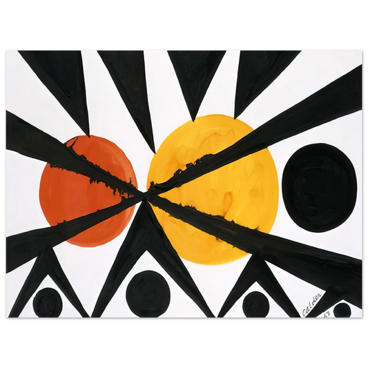 Alexander Calder - ACROSS THE ORANGE MOONS 1967 Fine Art Poster
