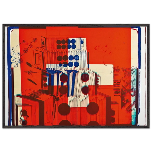 Ars Alpina I - 1972 - Dieter Roth 70x100 cm / 28x40 inches Framed Art Print – Black Wooden Frame