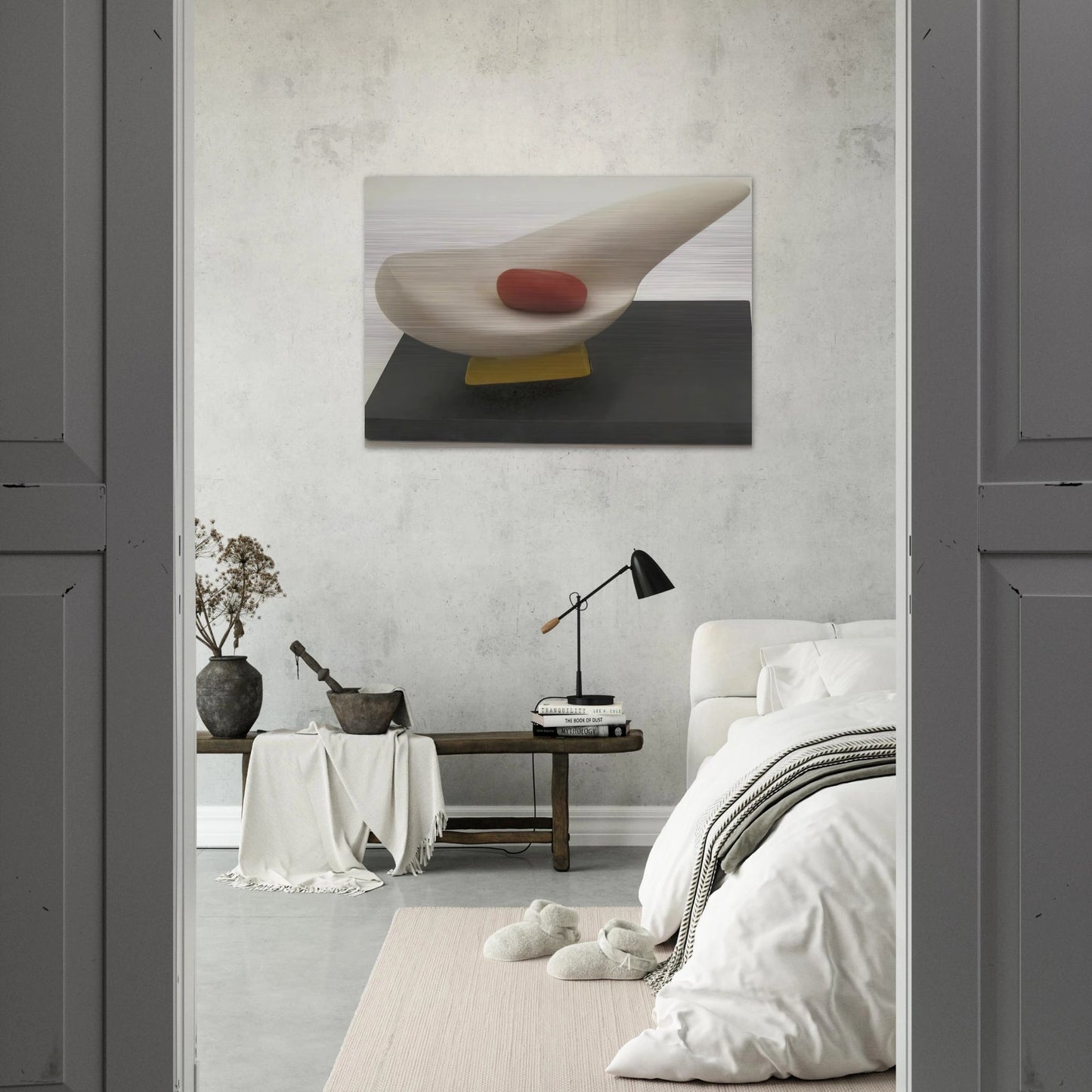 MOTHER AND EGG 1947 - Kurt Schwitters Brushed Aluminum Print - 70x100 cm / 28x40 inches | Kurt Schwitters Aluminum Print | Kurt Schwitters Prints