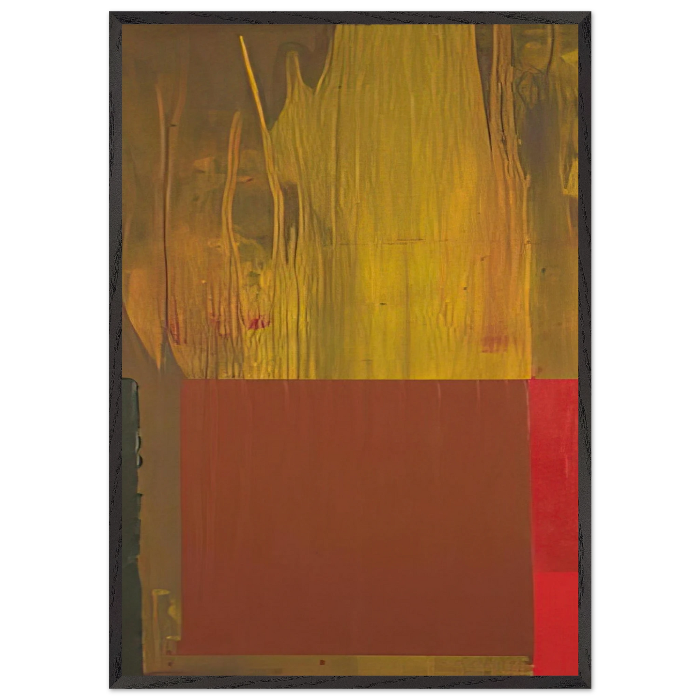25 4 69 - 1969 - John Hoyland 70x100 cm / 28x40 inches Framed Art Print – Black Wooden Frame