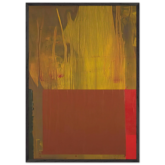 25 4 69 - 1969 - John Hoyland 70x100 cm / 28x40 inches Framed Art Print – Black Wooden Frame