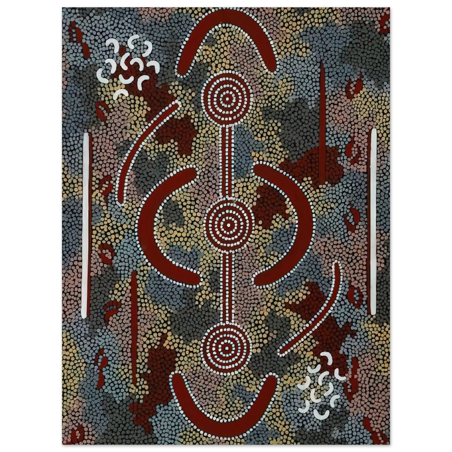 Clifford Possum Tjapaltjarri - Honey Ant Dreaming - 1981  75x100 cm / 30x40inches Fine Art Poster