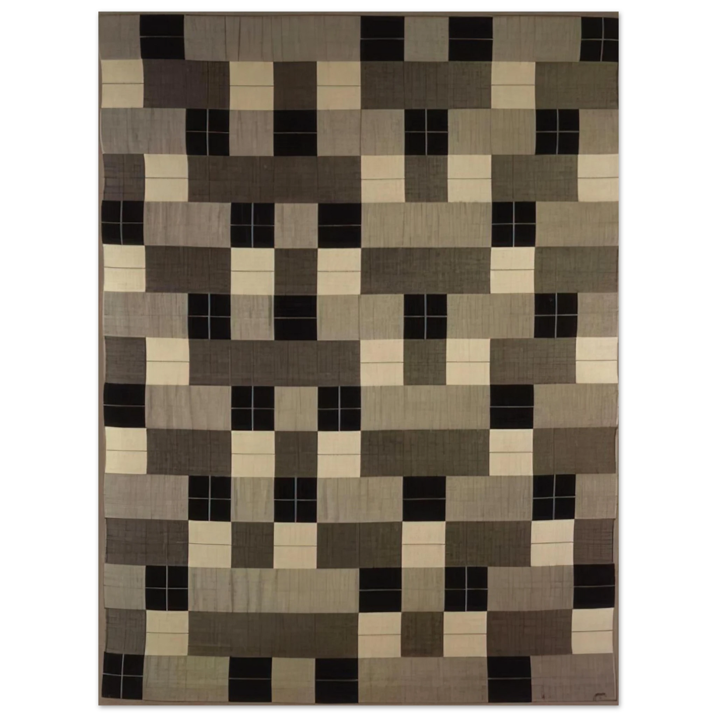 Anni Albers - BLACK WHITE GRAY 1964  75x100 cm / 30x40inches Fine Art Poster