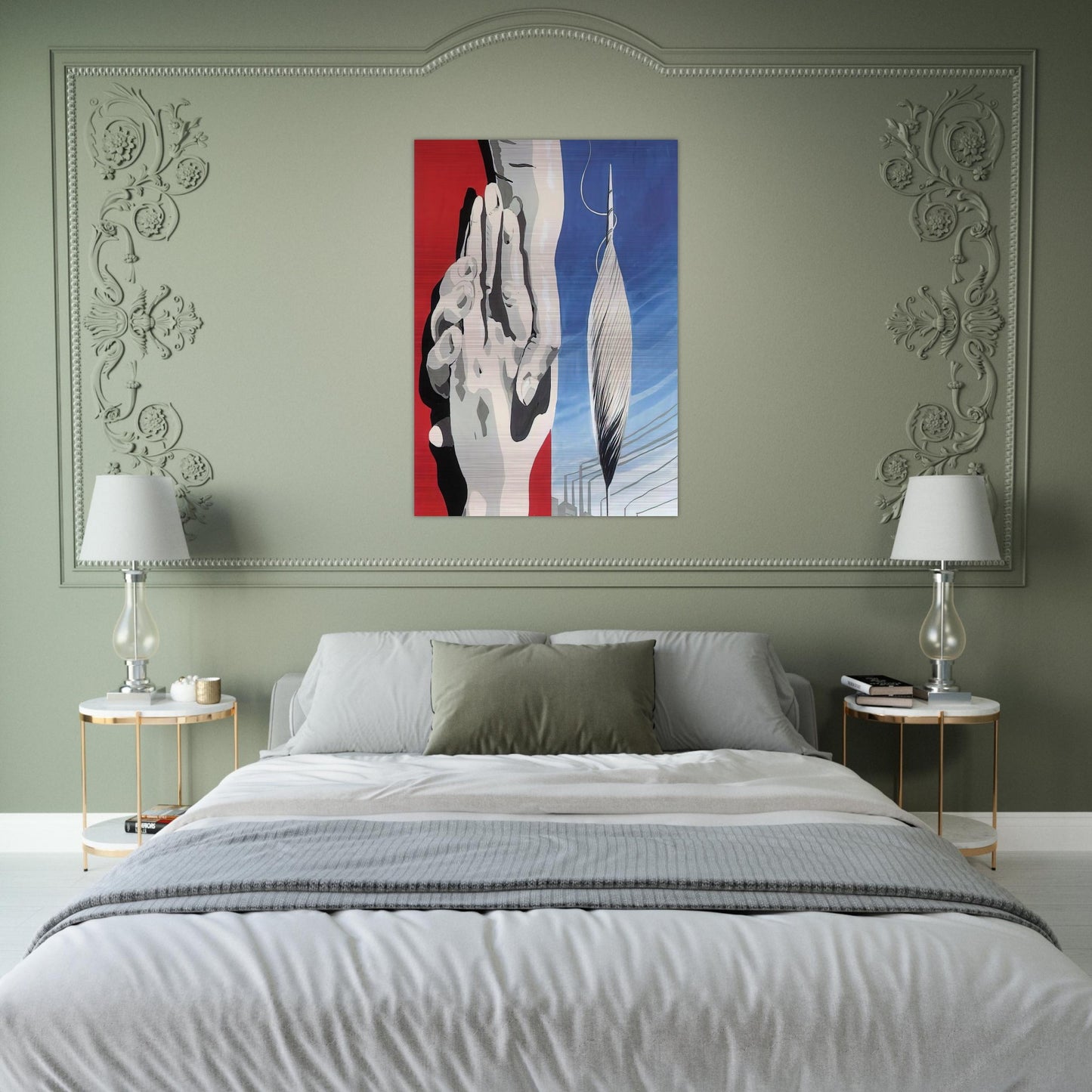 PROJECT OF POSTER THE CENTER OF TEXTILE WORKERS IN BELGIUM 1938 1 - Rene Magritte Brushed Aluminum Print - 70x100 cm / 28x40 inches | Rene Magritte Aluminum Print | Rene Magritte Prints