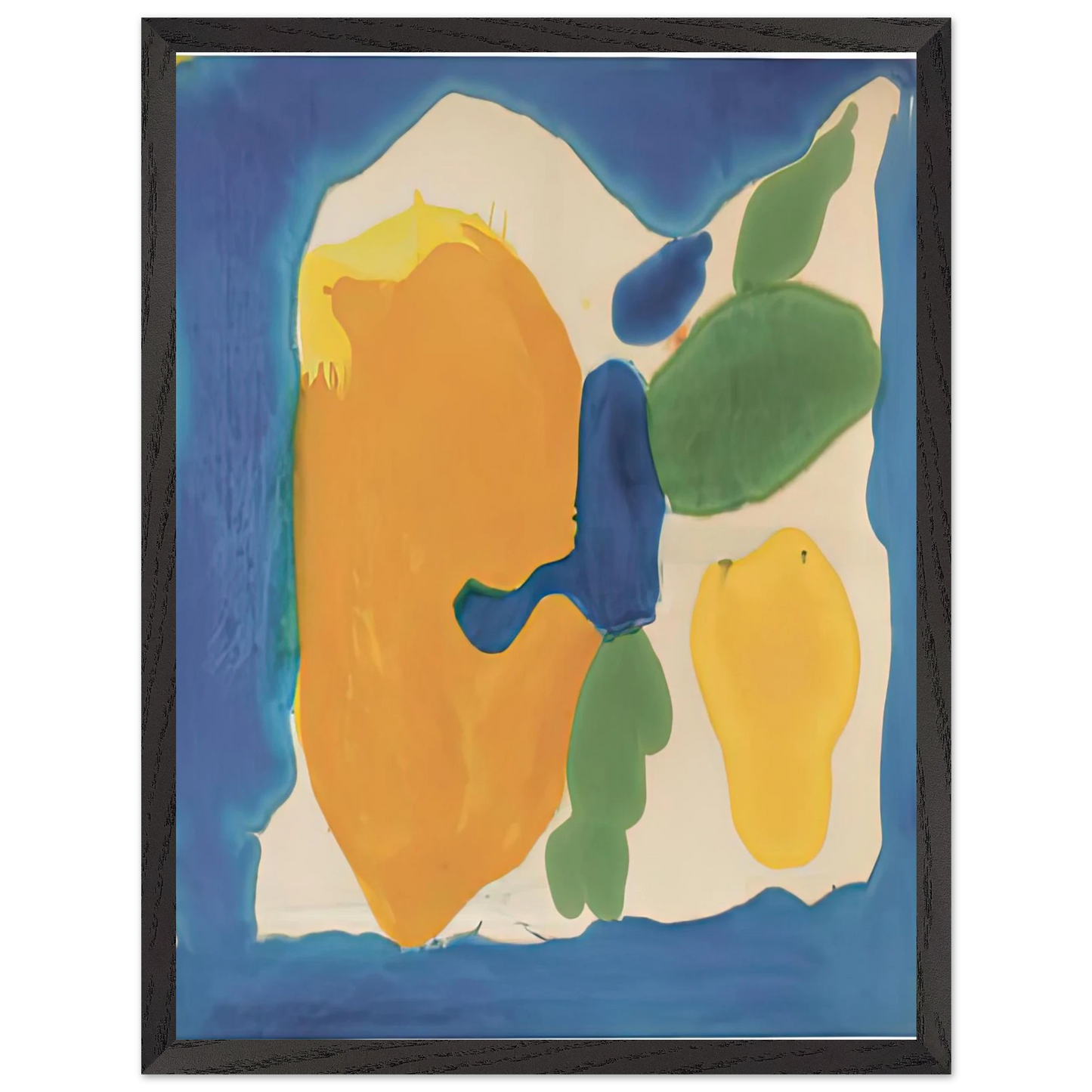 Helen Frankenthaler - Provincetown Window, 1963-64- Wall Art - 30x40 cm / 12x16 inches - Premium Wooden Framed Poster With Fine Art Paper-canvas - Black frame
