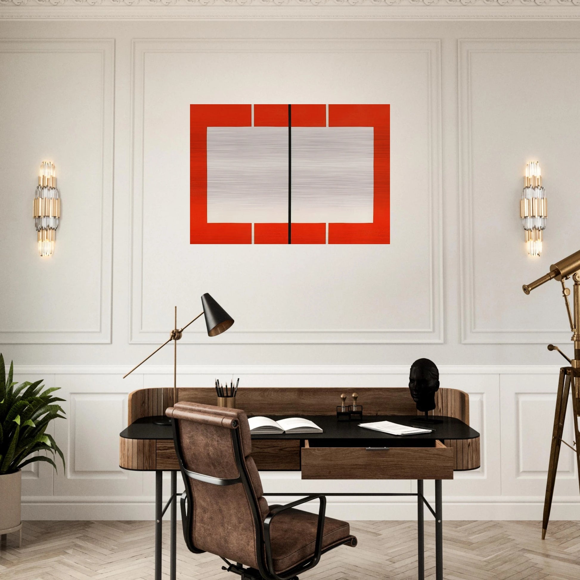 Untitled S. # 199 - 1990 - Donald Judd Brushed Aluminum Print - 70x100 cm / 28x40 inches | Donald Judd Aluminum Print | Donald Judd Prints