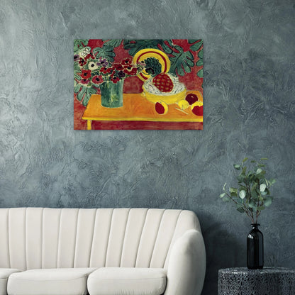 PINEAPPLE AND ANEMONES 1940 - Henri Matisse Brushed Aluminum Print - 70x100 cm / 28x40 inches | Henri Matisse Aluminum Print | Henri Matisse Prints