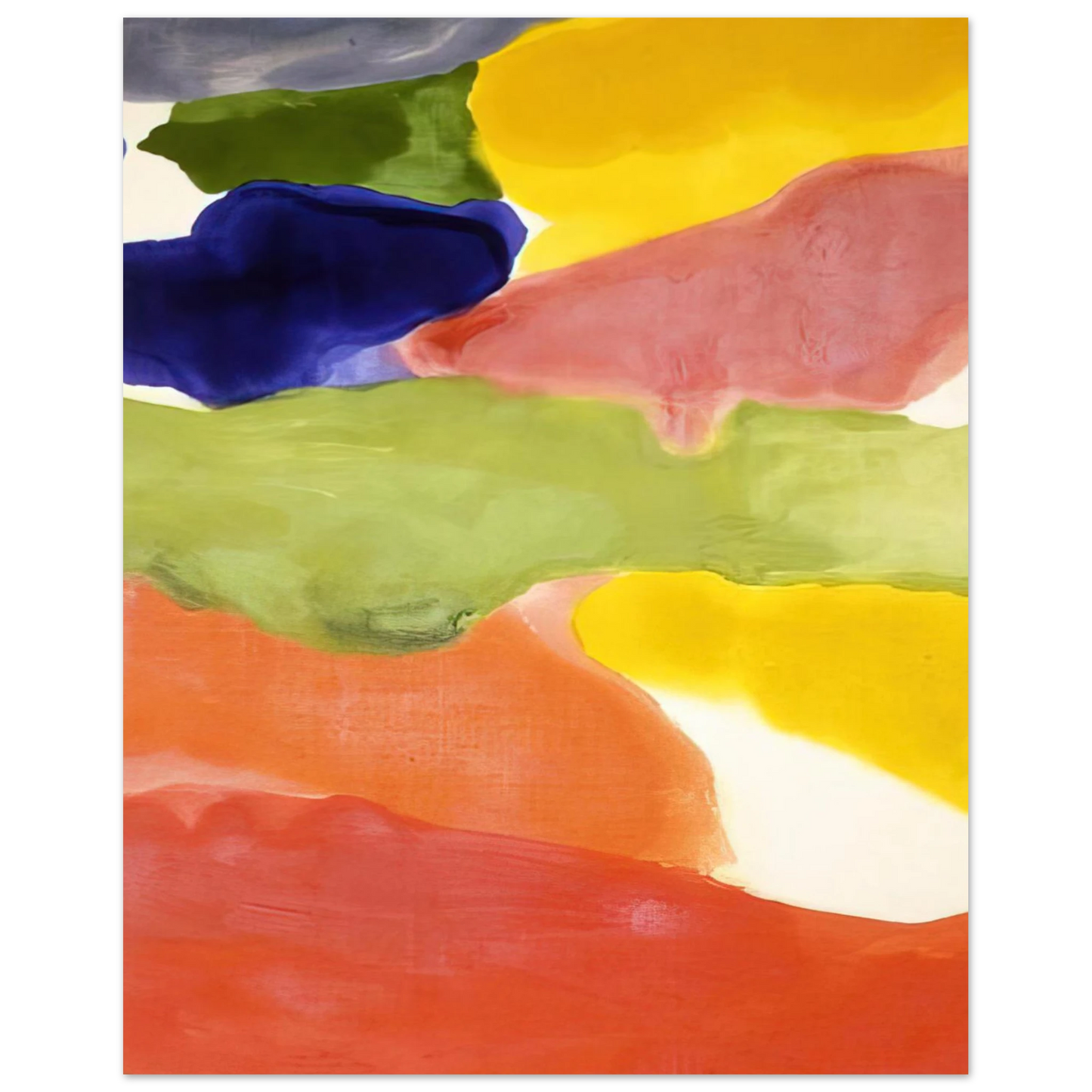 Helen Frankenthaler - Tutti-Fruitti - 1966 Wall art - 60x80 cm / 24x32 inches - Premium Wooden Framed Poster With Fine Art Paper-canvas - Wood frame