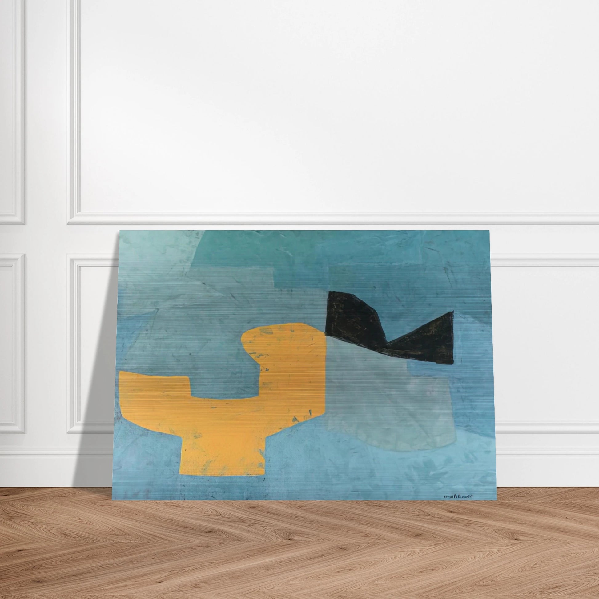 Composition - 1955 - Serge Poliakoff Brushed Aluminum Print - 70x100 cm / 28x40 inches | Serge Poliakoff Aluminum Print | Serge Poliakoff Prints