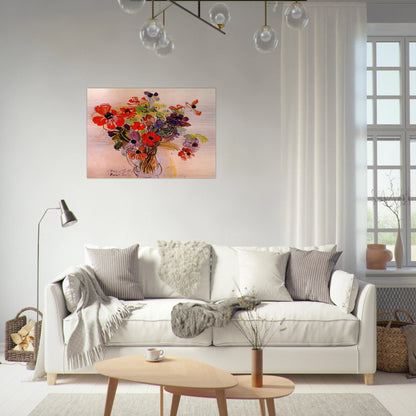 ANEMONES 1953 - Raoul Dufy Brushed Aluminum Print - 70x100 cm / 28x40 inches | Raoul Dufy Aluminum Print | Raoul Dufy Prints