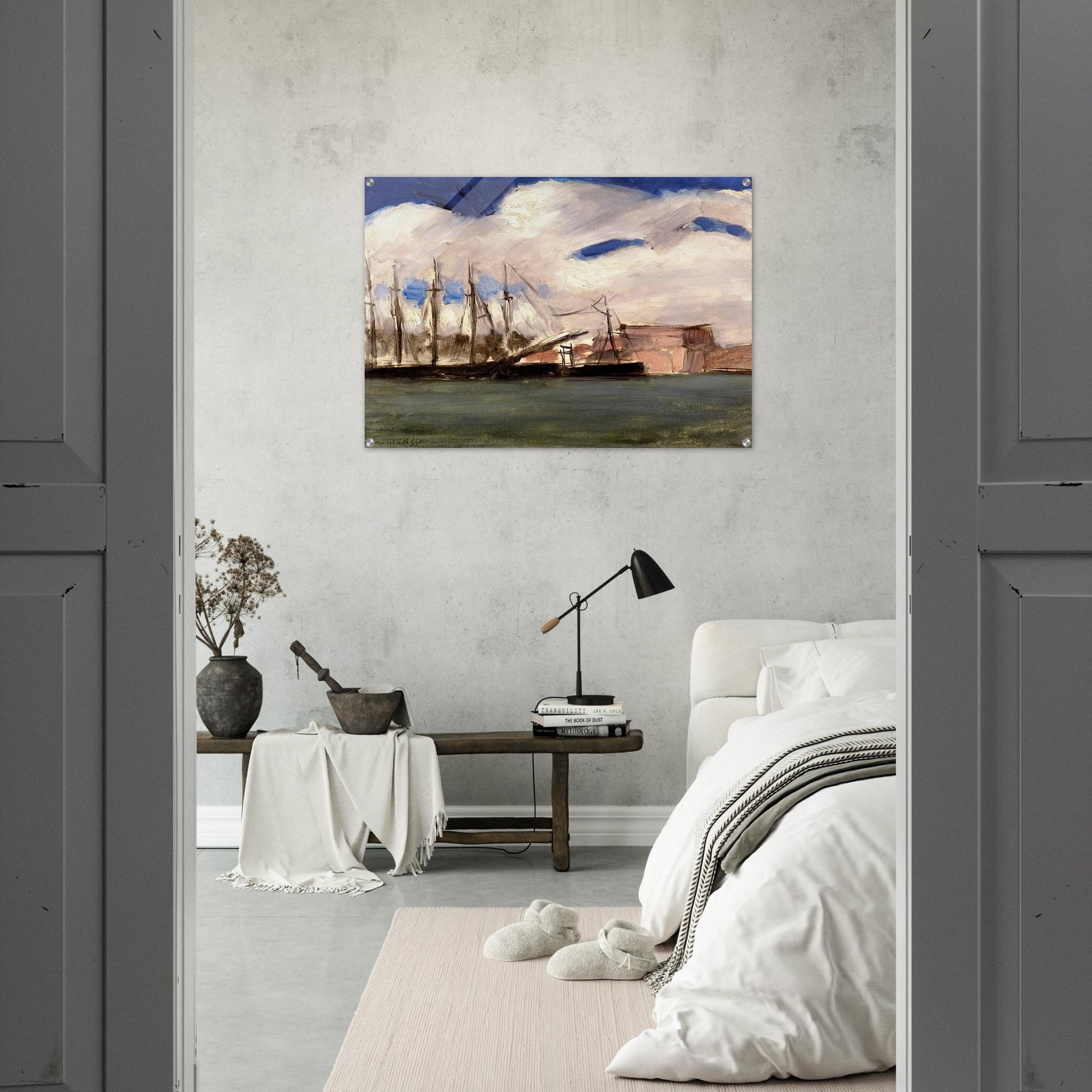 WHITE CLOUDS THE OLD PORT OF MARSEILLE 1918 - Henri Matisse Acrylic Print - 70x100 cm / 28x40″ inches