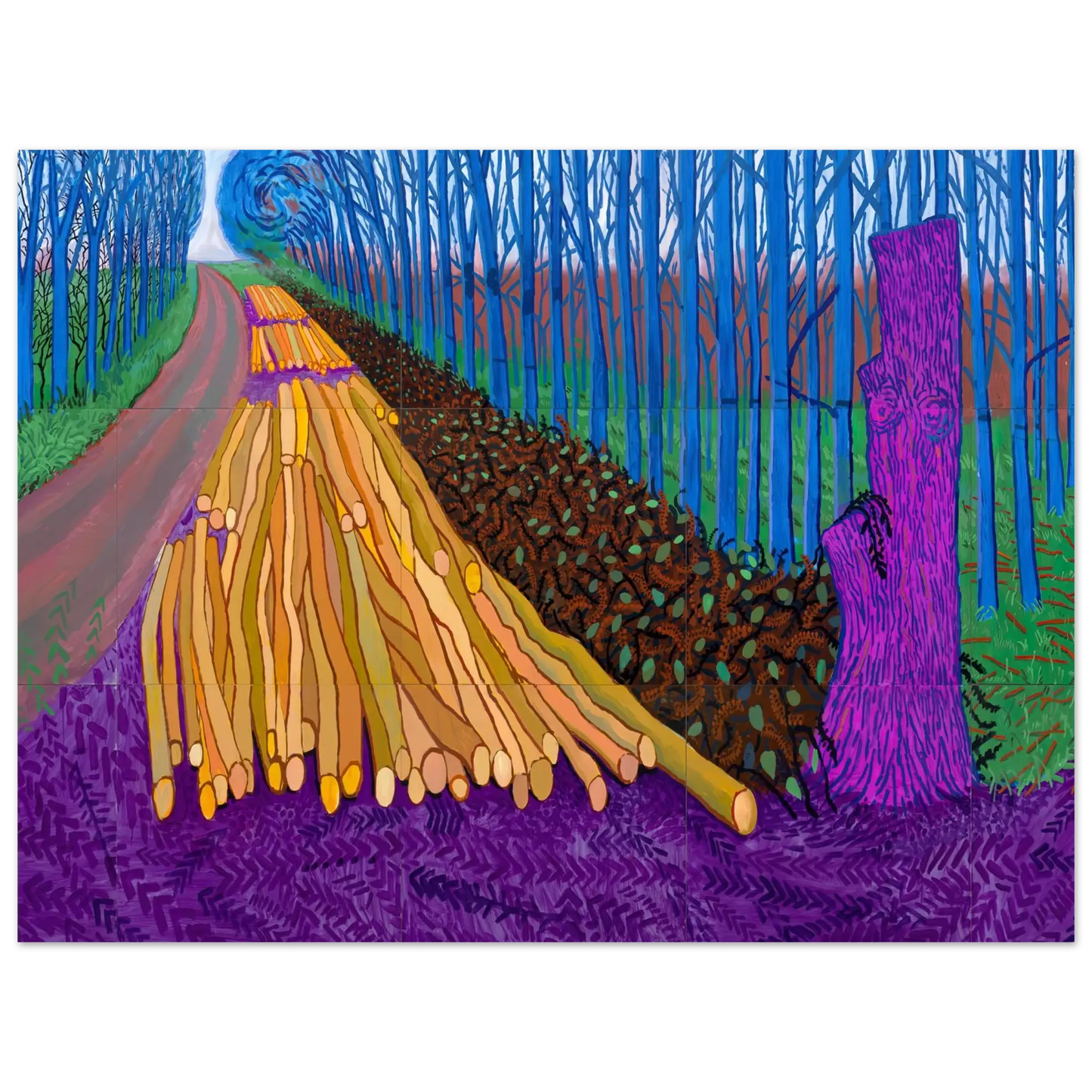 David Hockney - David Hockney Wall art - 30x45 cm / 12x18 Inches - Premium Wooden Framed Poster With Fine Art Paper - Black frame