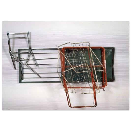 GREENHOUSE GLUT NEAPOLITAN 1987 - Robert Rauschenberg Brushed Aluminum Print - 70x100 cm / 28x40 inches | Robert Rauschenberg Aluminum Print | Robert Rauschenberg Prints