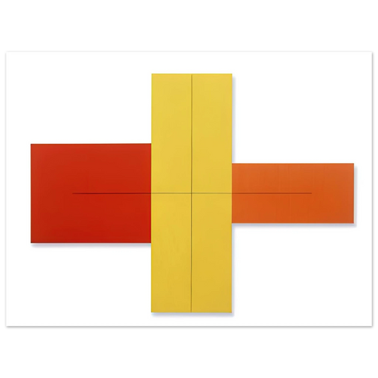 Robert Mangold - WITHIN RED YELLOW ORANGE 1981  75x100 cm / 30x40inches Fine Art Poster