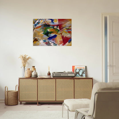 PAINTING WITH GREEN CENTER 1913 - Wassily Kandinsky Brushed Aluminum Print - 70x100 cm / 28x40 inches | Wassily Kandinsky Aluminum Print | Wassily Kandinsky Prints