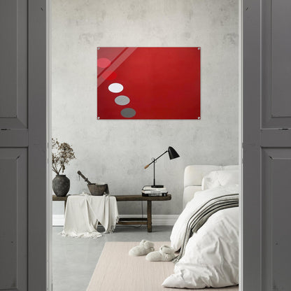 Phased Red - 1965 - Thomas Downing Acrylic Print - 70x100 cm / 28x40″ inches