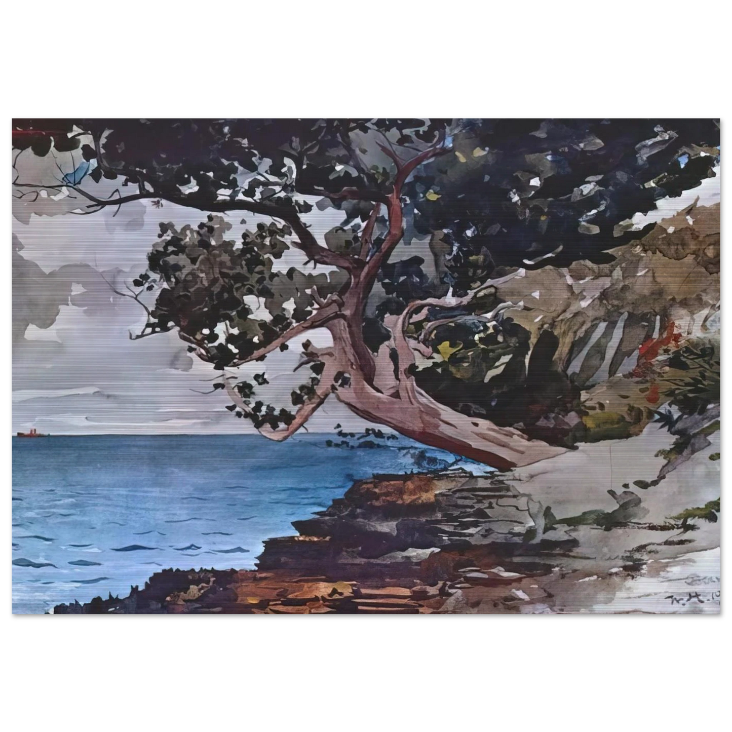 NORTH ROAD BERMUDA - Winslow Homer Brushed Aluminum Print - 70x100 cm / 28x40 inches | Winslow Homer Aluminum Print | Winslow Homer Prints