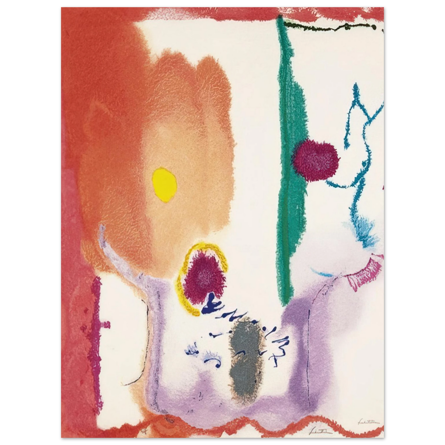 Helen Frankenthaler - Beginnings - 2002 Wall art - 21x29.7 cm / 8x12" - Fine Art Poster - -