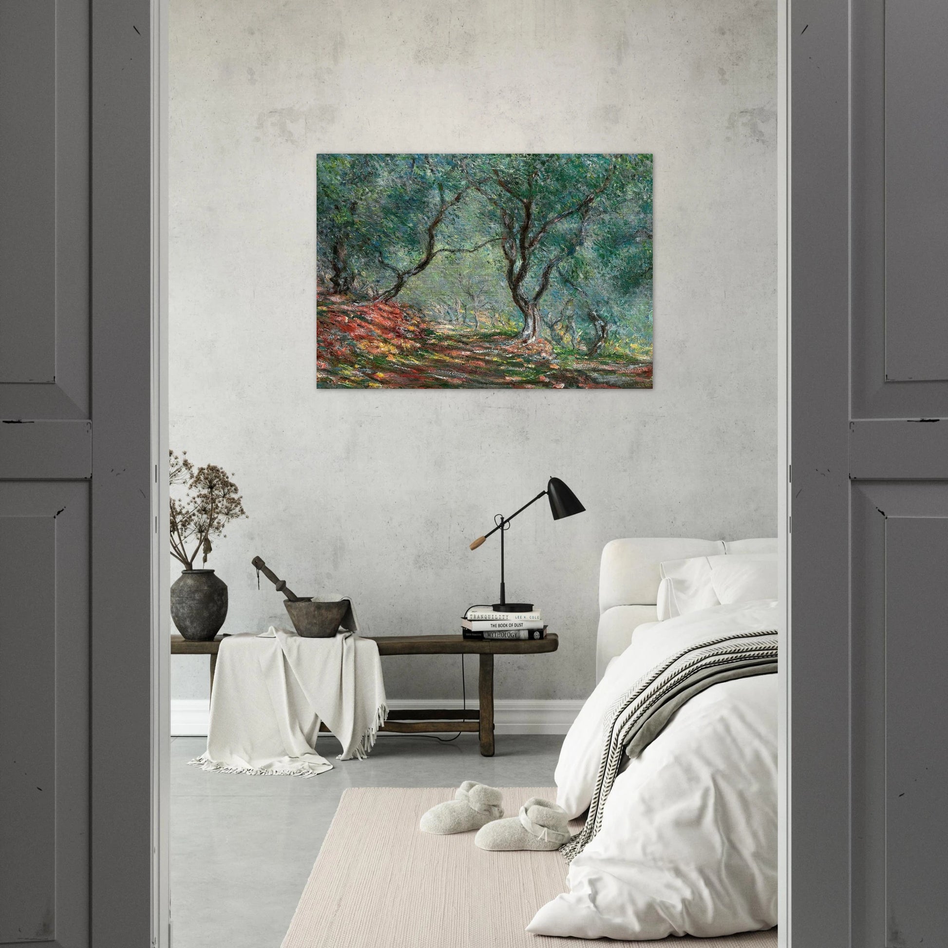 Olive Tree Wood in the Moreno Garden - claude monet Brushed Aluminum Print - 70x100 cm / 28x40 inches | claude monet Aluminum Print | claude monet Prints