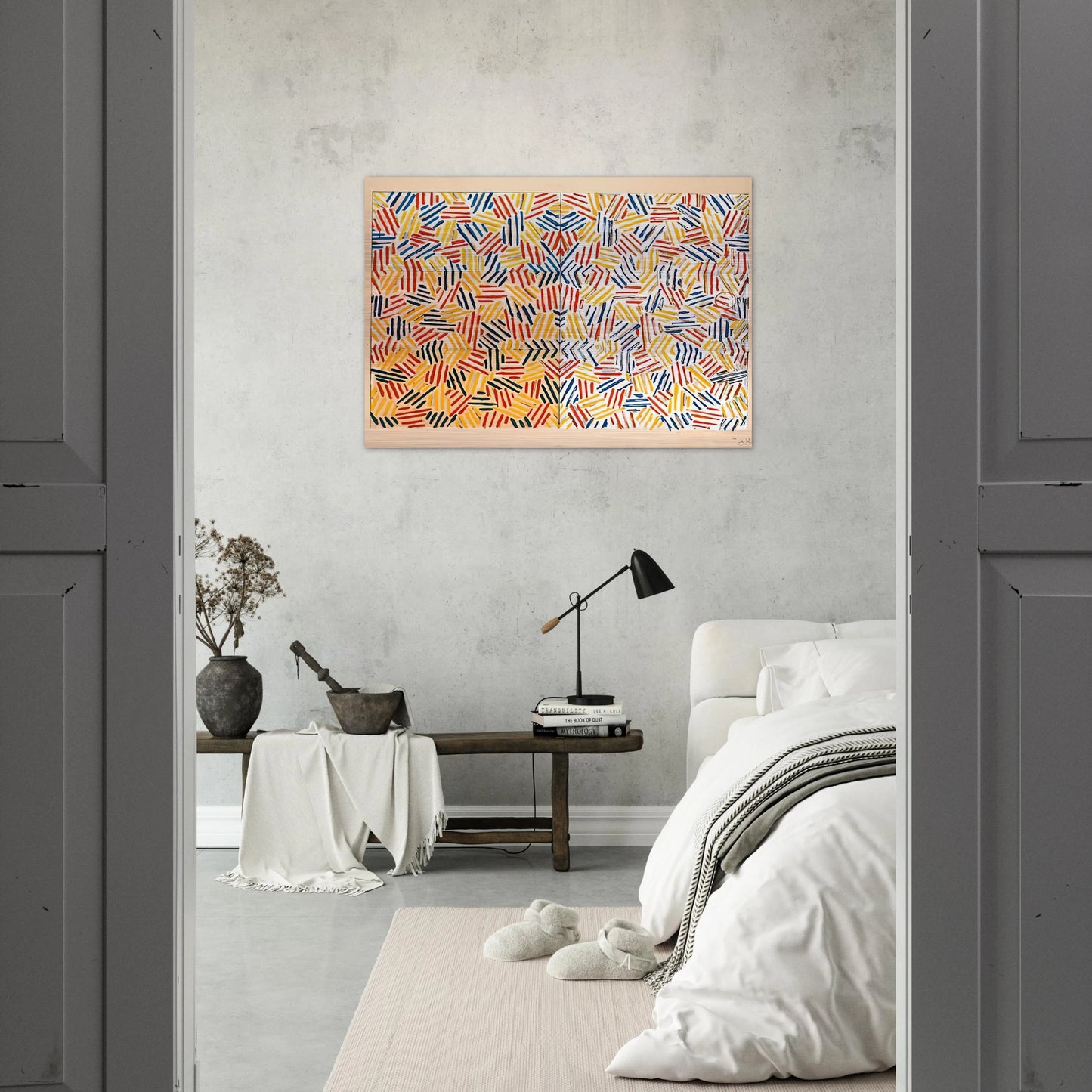 CORPSE AND MIRROR 1969 0 - Jasper Johns Brushed Aluminum Print - 70x100 cm / 28x40 inches | Jasper Johns Aluminum Print | Jasper Johns Prints