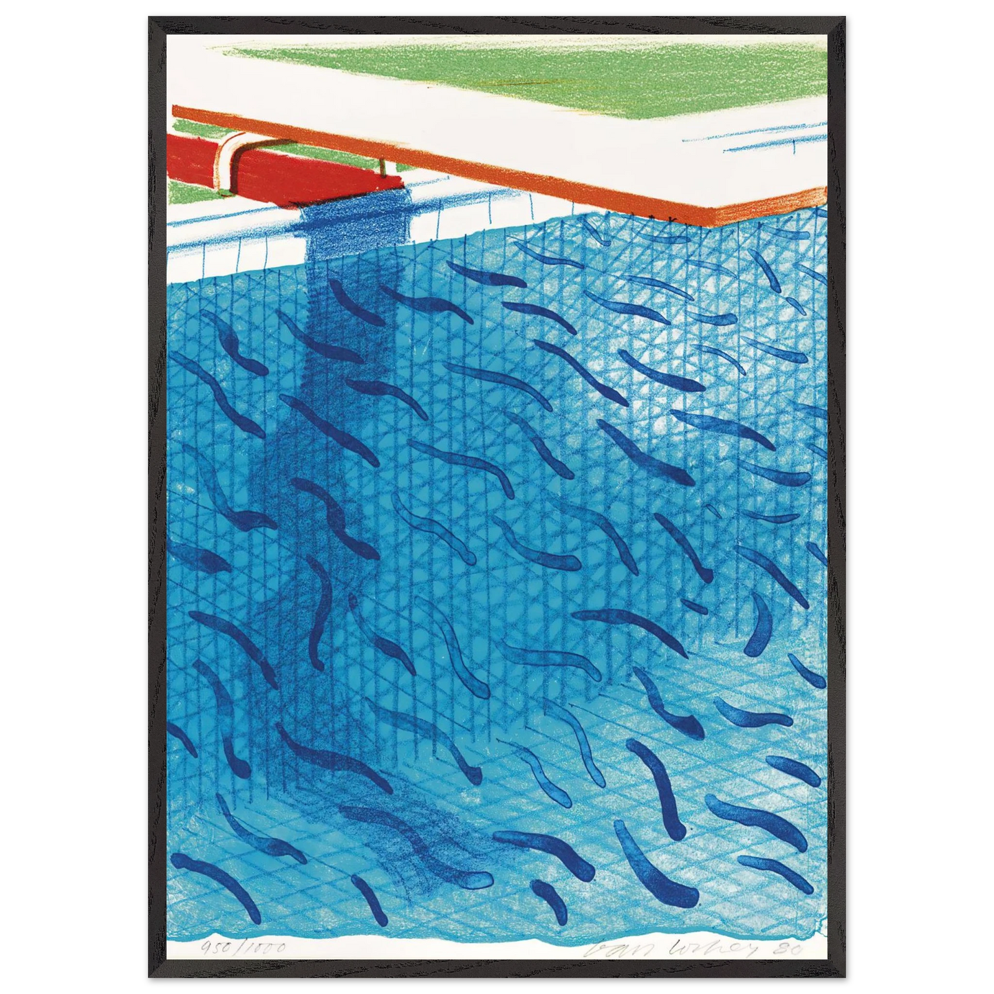 David Hockney - David Hockney Wall art - 45x60 cm / 18x24 inches - Premium Wooden Framed Poster With Fine Art Paper-canvas - Wood frame