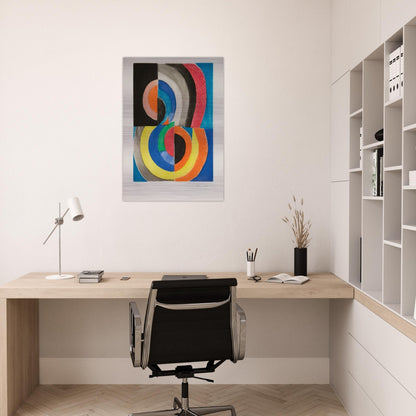 ABSTRACT COMPOSITION WITH SEMICIRCLES - Sonia Delaunay Brushed Aluminum Print - 70x100 cm / 28x40 inches | Sonia Delaunay Aluminum Print | Sonia Delaunay Prints