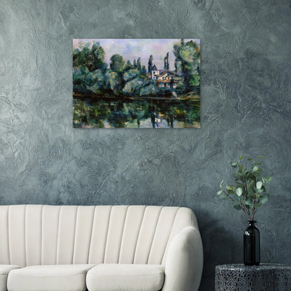 The Banks of the Marne - Paul Cézanne Brushed Aluminum Print - 70x100 cm / 28x40 inches | Paul Cézanne Aluminum Print | Paul Cézanne Prints