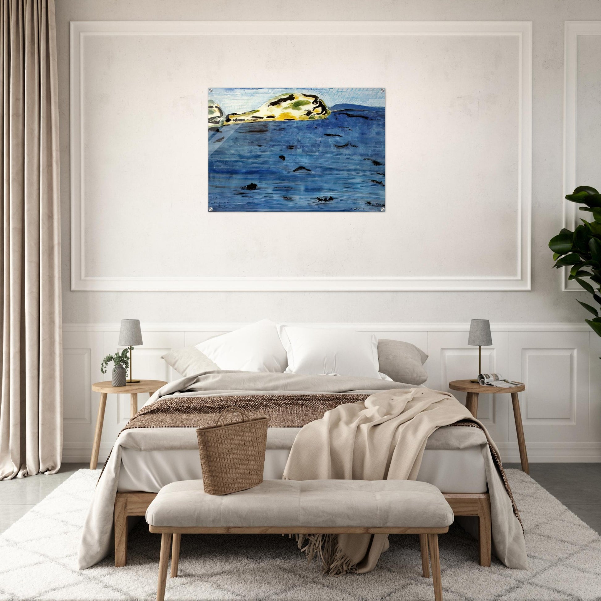 Blue Bay and Dunes - 1961 - Milton Avery Acrylic Print - 70x100 cm / 28x40″ inches