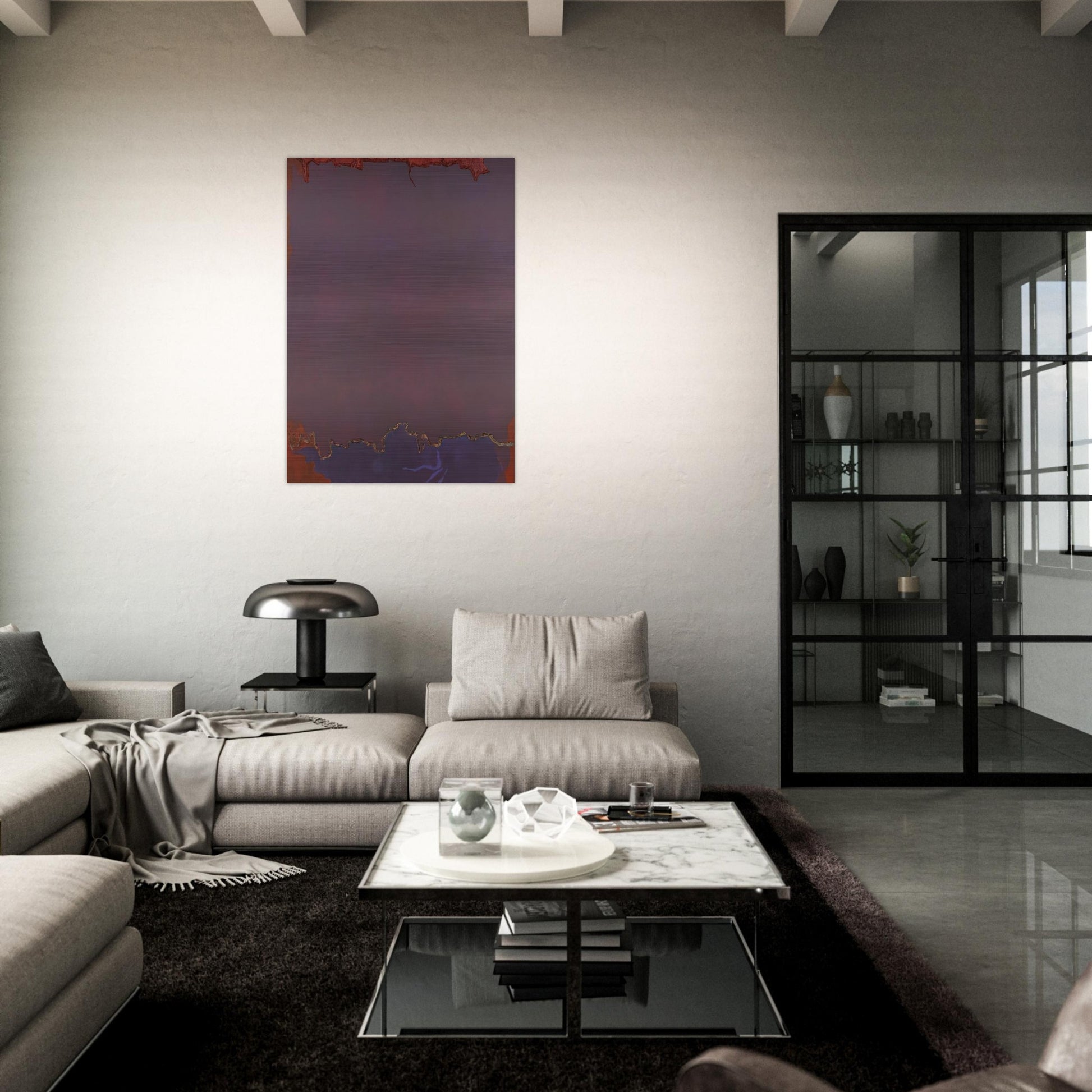 Infinity Field - 1973 - Theodoros Stamos Brushed Aluminum Print - 70x100 cm / 28x40 inches | Theodoros Stamos Aluminum Print | Theodoros Stamos Prints