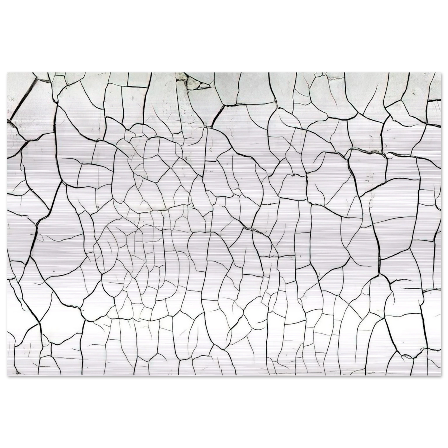White Cretto - 1975 - Alberto Burri Brushed Aluminum Print - 70x100 cm / 28x40 inches | Alberto Burri Aluminum Print | Alberto Burri Prints